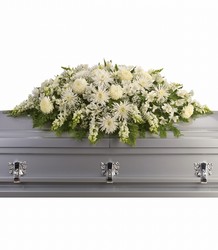 Enduring Light Casket Spray from Beck's Flower Shop & Gardens, in Jackson, Michigan